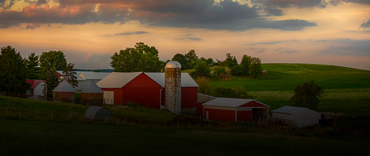 A photograph of a farm in Indiana.